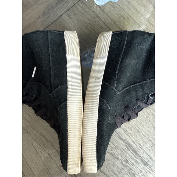 Sorel Out N About Wedge Womens Ankle Bootie Sneakers Black Suede Size 9.5 - Picture 3 of 7